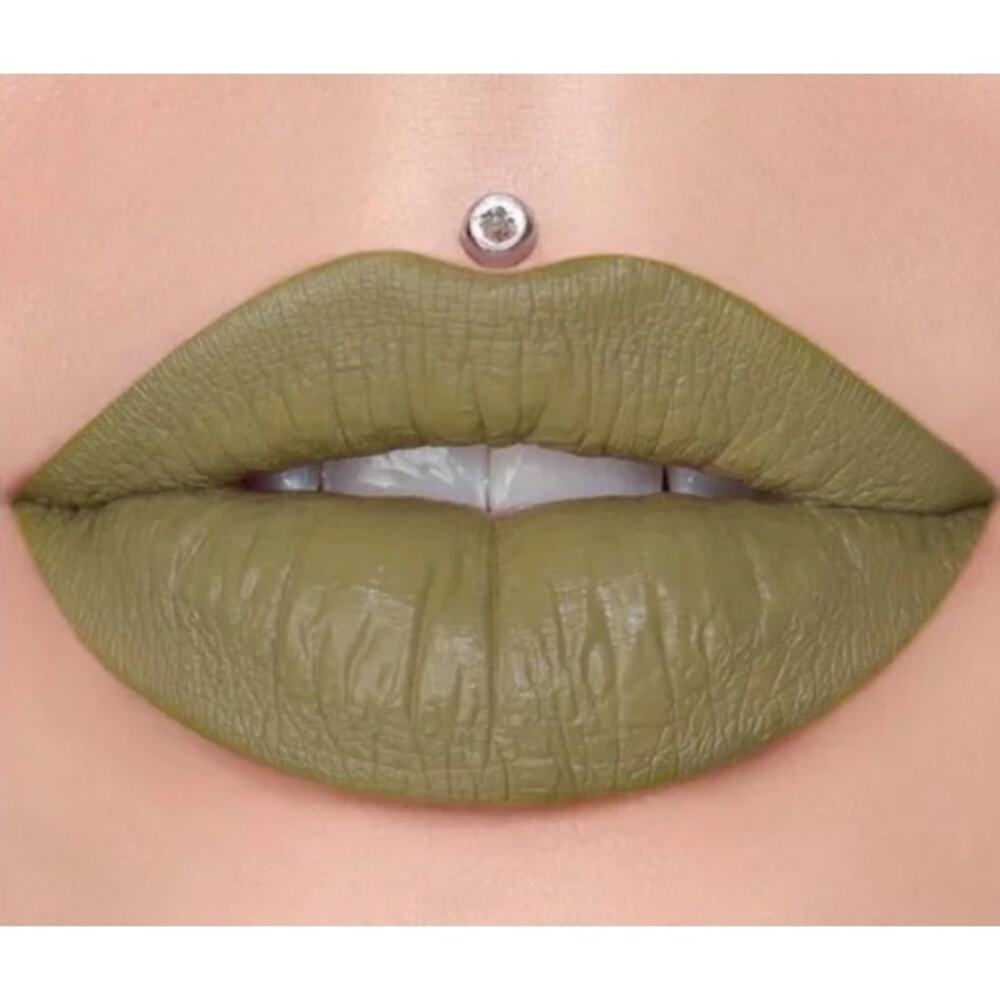 Jeffree Star Dead Presidents Velour Liquid Matte Camo Green Lipstick New in Box